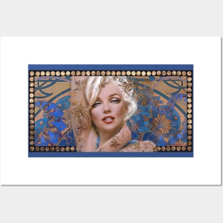 MM mucha 2 blue Posters and Art